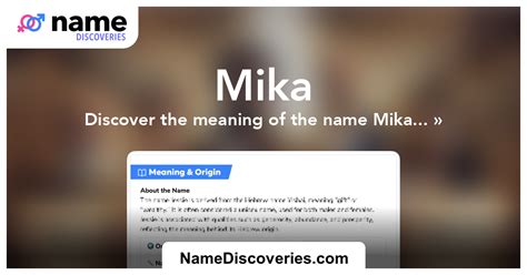 name it mika|Mika: Name Meaning, Origin, Popularity